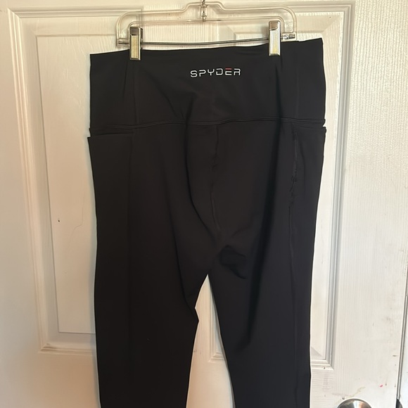 Spyder black sport leggings. Size Large - Picture 3 of 6